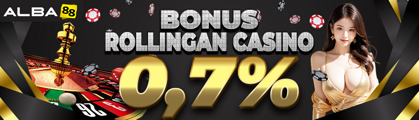 BONUS ROLLINGAN MINGGUAN CASINO 0,7%